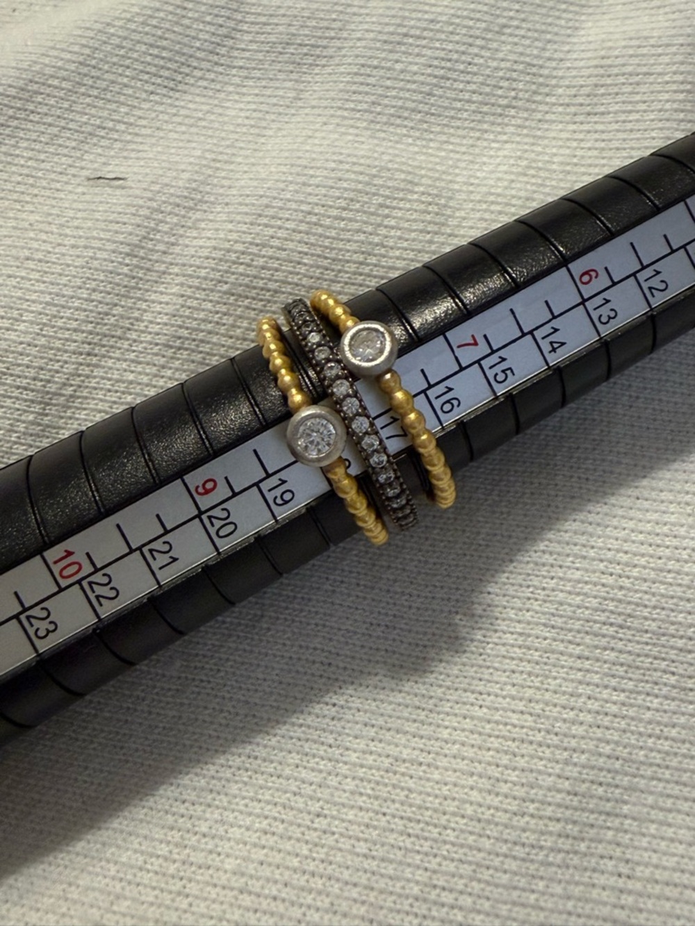 Frieda Rothman Mixed Metal Stackable Rings Set of 3